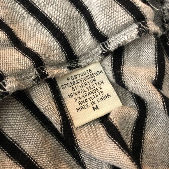 Chance or Fate Womens Striped Long Sleeve Top With Drawstring Hem Size M - Picture 4 of 4